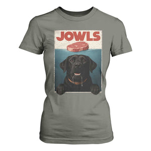 Black Labrador Retriever T Shirt For Women Funny Jowls Horror Dog Poster TS12 Military Green Print Your Wear