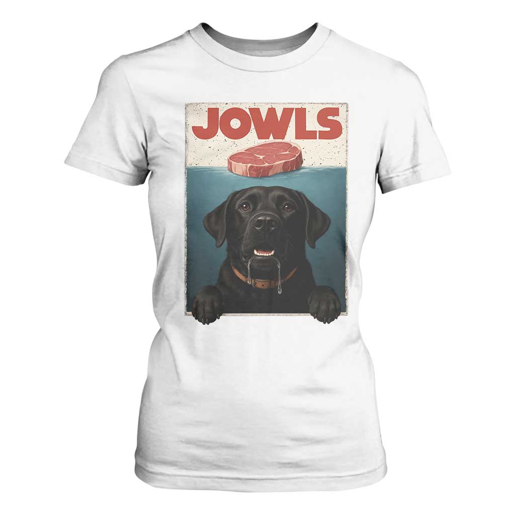 Black Labrador Retriever T Shirt For Women Funny Jowls Horror Dog Poster TS12 White Print Your Wear