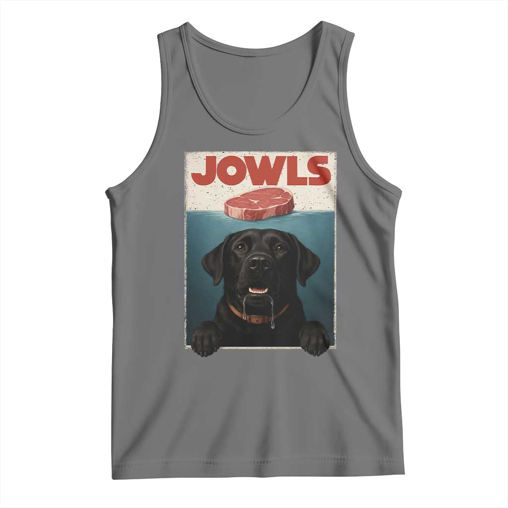 Black Labrador Retriever Tank Top Funny Jowls Horror Dog Poster TS12 Black Heather Print Your Wear