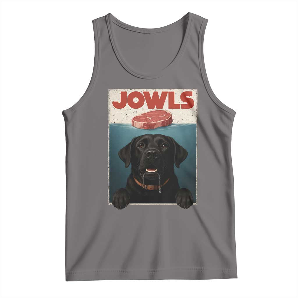 Black Labrador Retriever Tank Top Funny Jowls Horror Dog Poster TS12 Deep Heather Print Your Wear