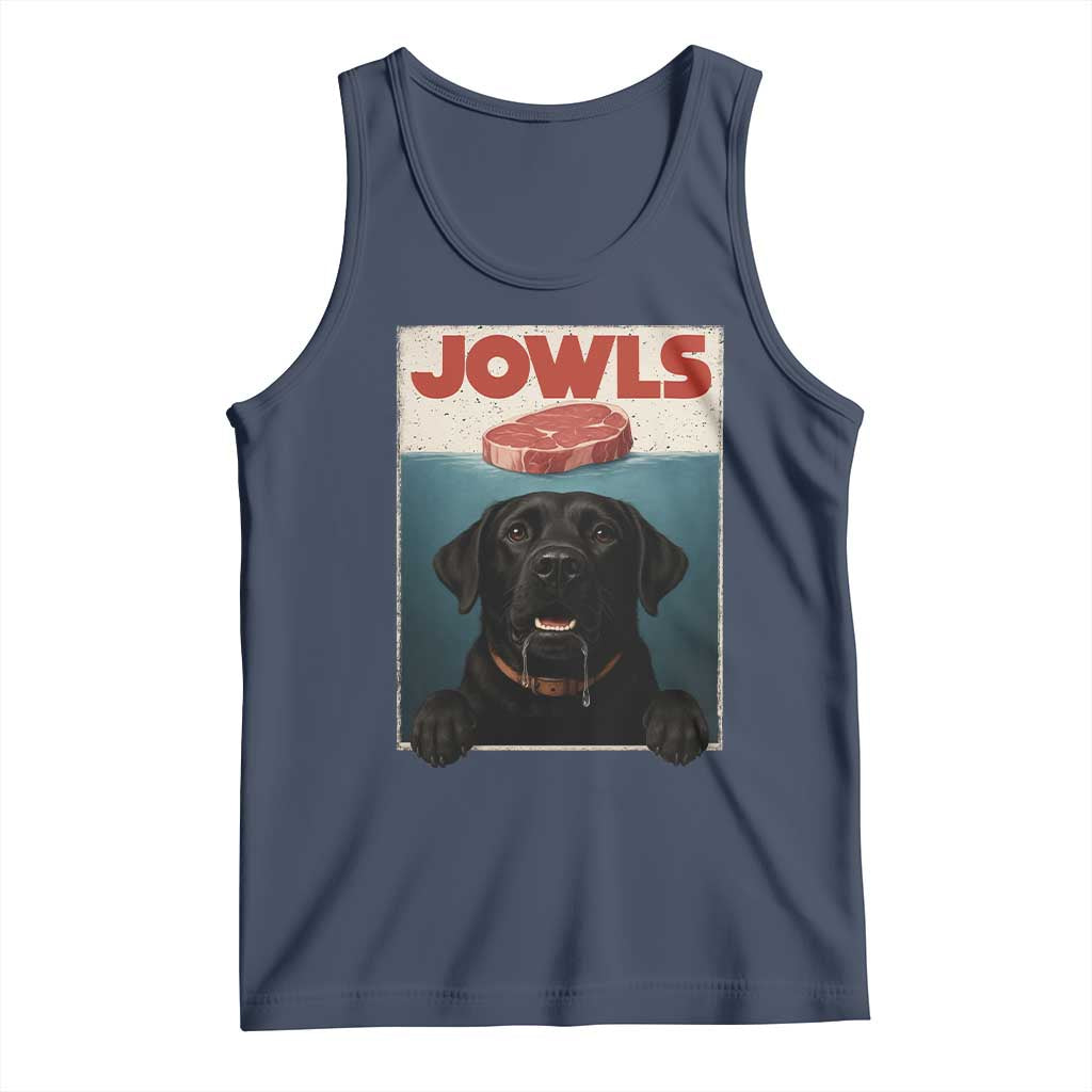 Black Labrador Retriever Tank Top Funny Jowls Horror Dog Poster TS12 Navy Print Your Wear