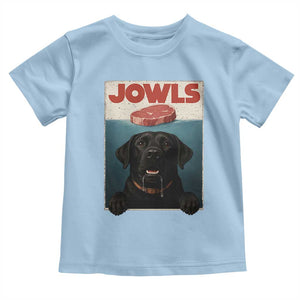 Black Labrador Retriever Toddler T Shirt Funny Jowls Horror Dog Poster TS12 Light Blue Print Your Wear