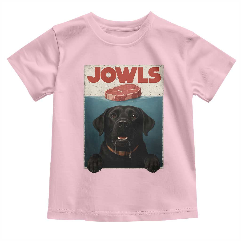 Black Labrador Retriever Toddler T Shirt Funny Jowls Horror Dog Poster TS12 Light Pink Print Your Wear