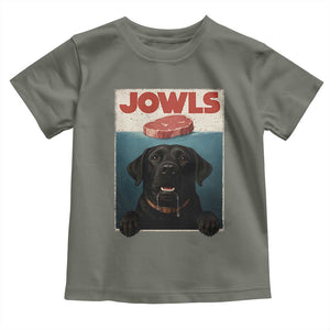 Black Labrador Retriever Toddler T Shirt Funny Jowls Horror Dog Poster TS12 Military Green Print Your Wear