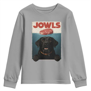 Black Labrador Retriever Youth Sweatshirt Funny Jowls Horror Dog Poster TS12 Sport Gray Print Your Wear