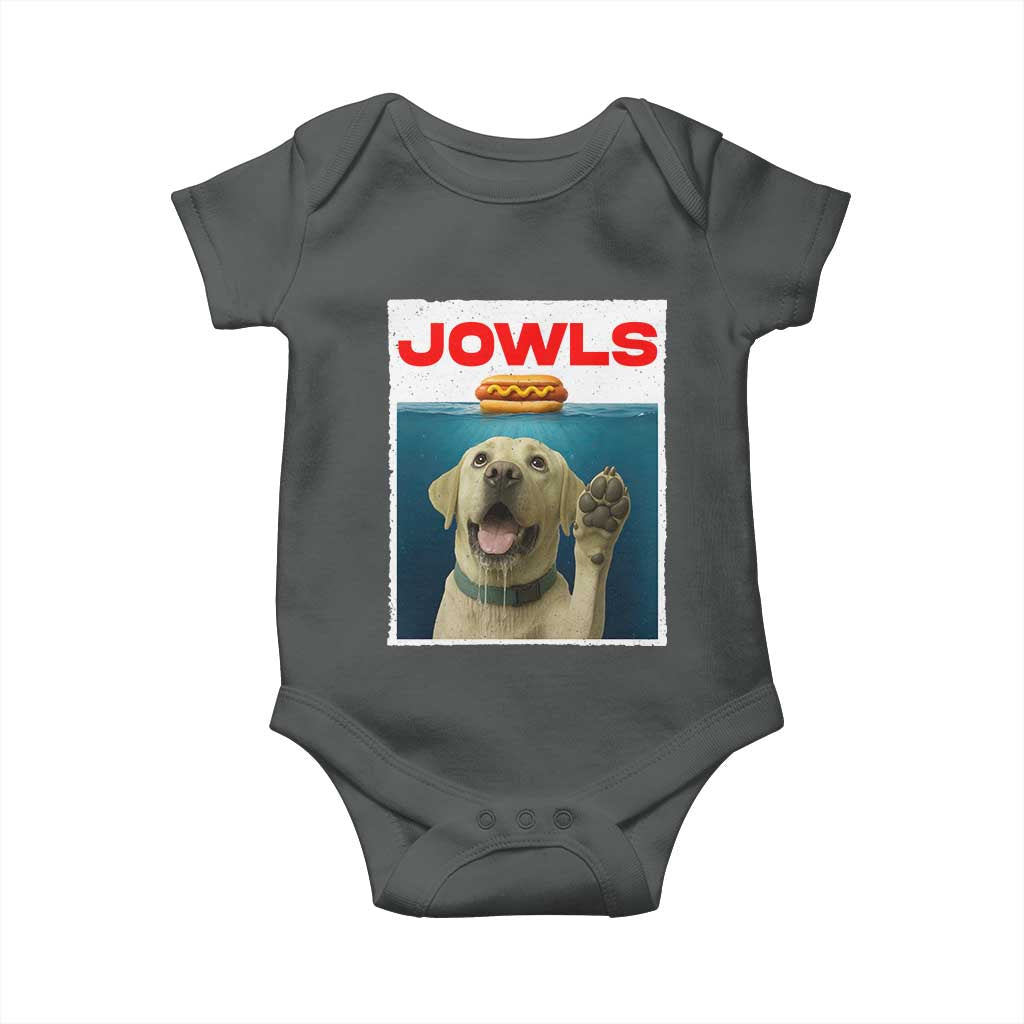Funny Yellow Lab Jowls Baby Onesie Labrador Retriever Lover Gift TS12 Dark Heather Print Your Wear