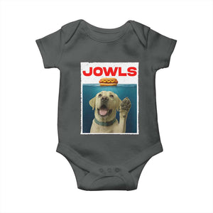 Funny Yellow Lab Jowls Baby Onesie Labrador Retriever Lover Gift TS12 Dark Heather Print Your Wear
