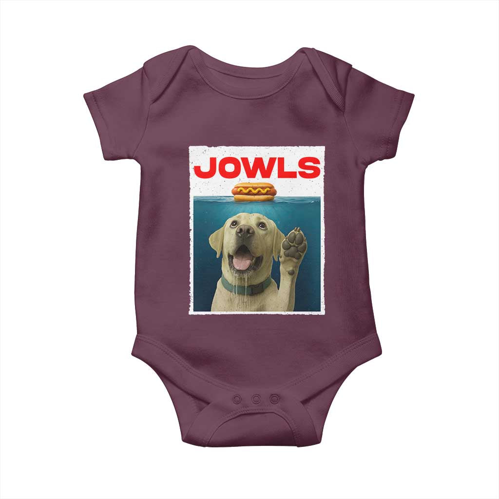 Funny Yellow Lab Jowls Baby Onesie Labrador Retriever Lover Gift TS12 Maroon Print Your Wear