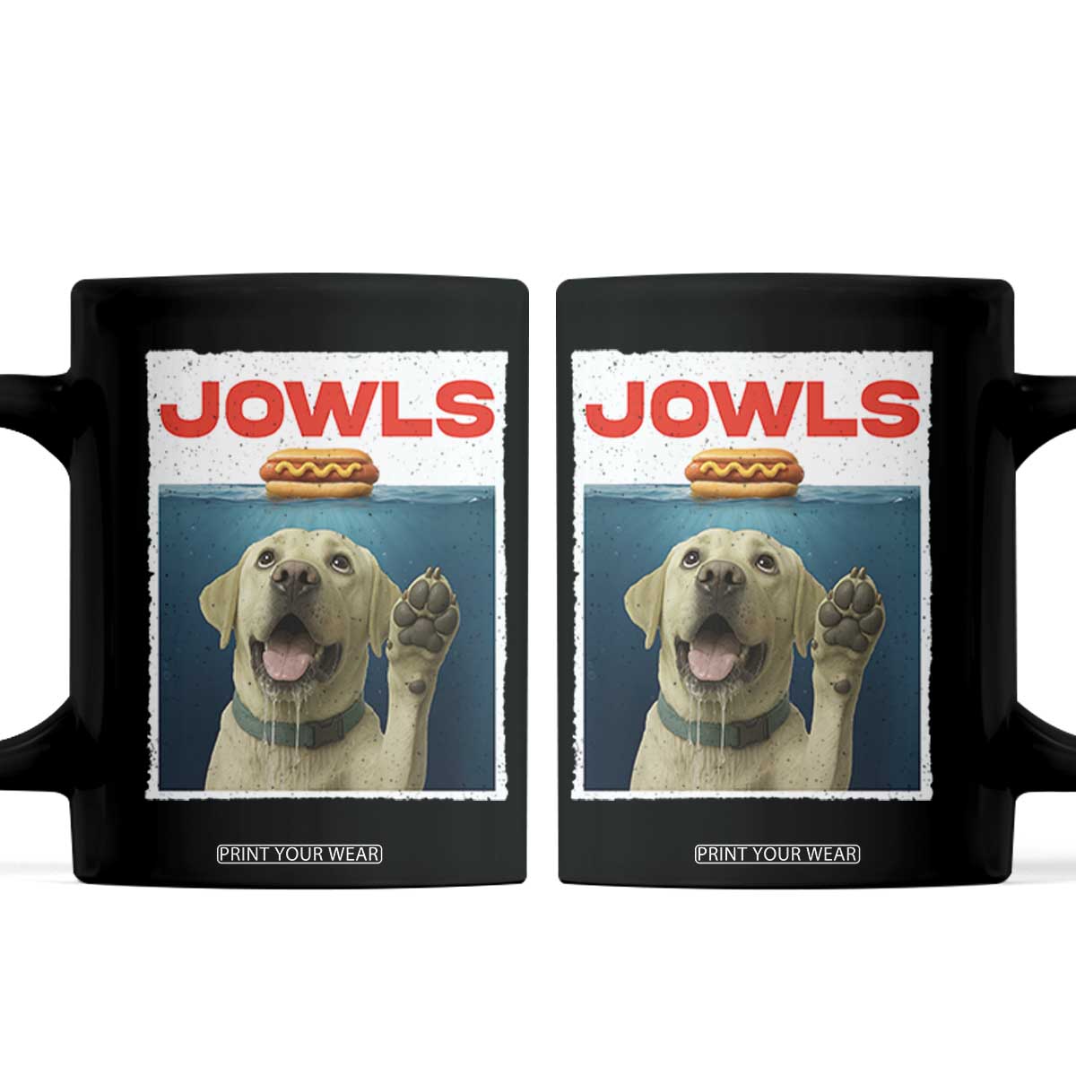 Funny Yellow Lab Jowls Coffee Mug Labrador Retriever Lover Gift TS12 Black Print Your Wear