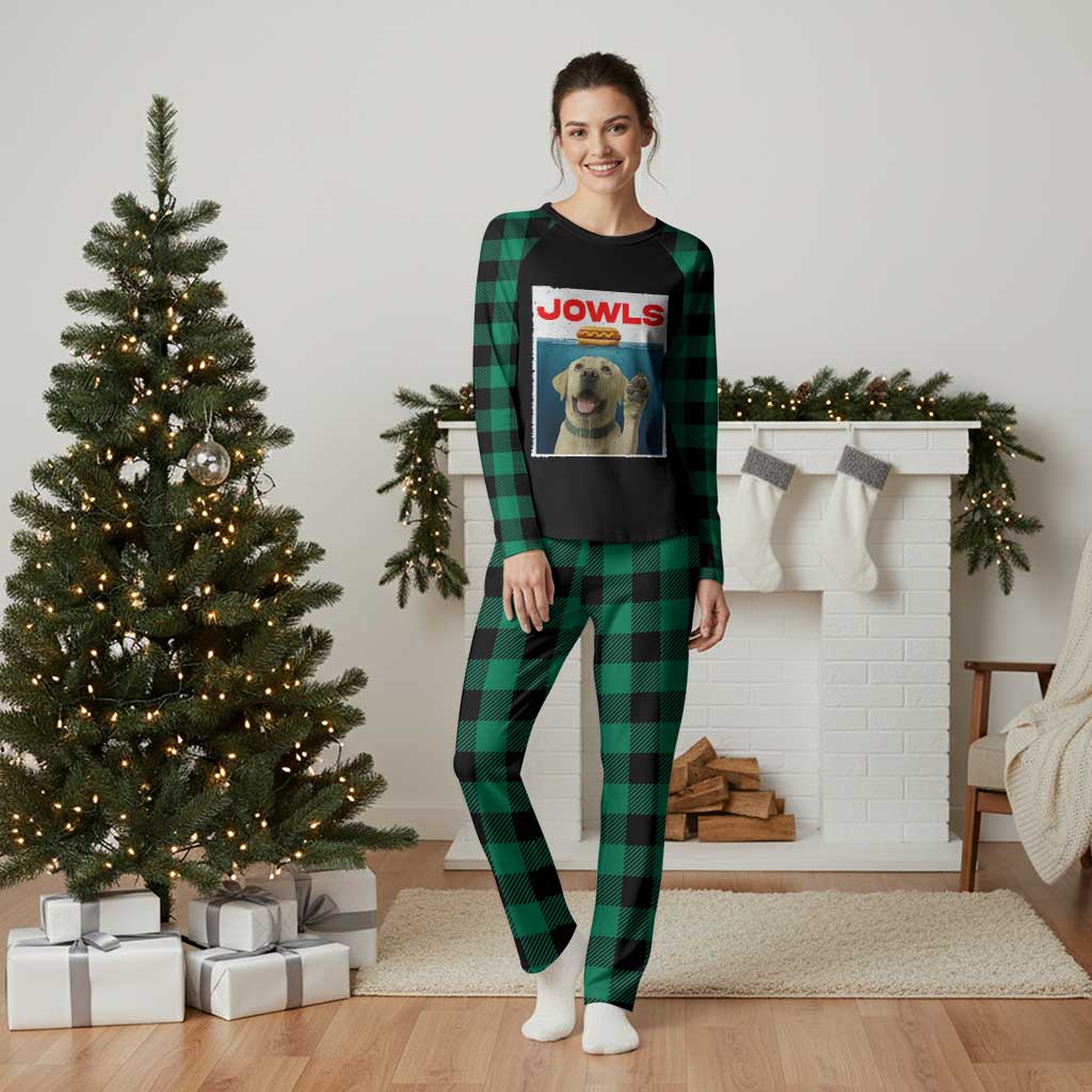 Funny Yellow Lab Jowls Plaid Pajama Set Labrador Retriever Lover Gift TS12 Green Plaid Print Your Wear