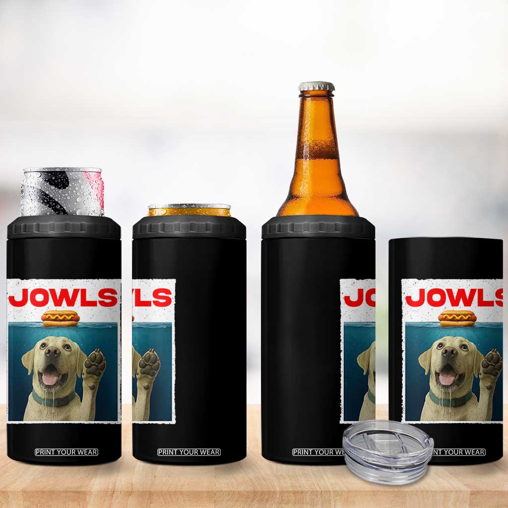 Funny Yellow Lab Jowls 4 in 1 Can Cooler Tumbler Labrador Retriever Lover Gift TS12 Print Your Wear
