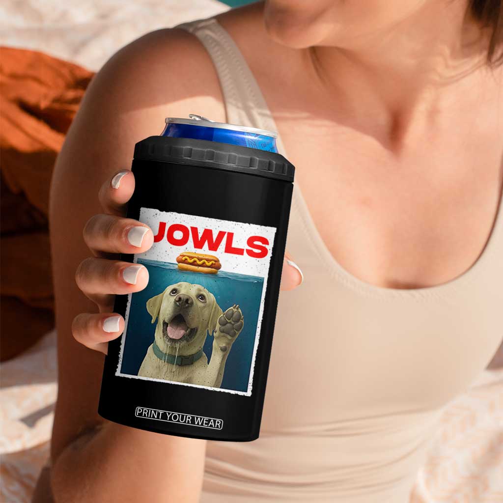 Funny Yellow Lab Jowls 4 in 1 Can Cooler Tumbler Labrador Retriever Lover Gift TS12 Print Your Wear