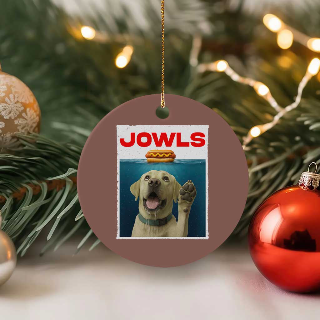 Funny Yellow Lab Jowls Ceramic Ornament Labrador Retriever Lover Gift TS12 1pc Mocha Print Your Wear