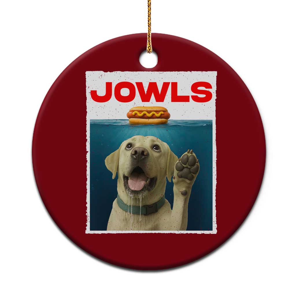 Funny Yellow Lab Jowls Ceramic Ornament Labrador Retriever Lover Gift TS12 1pc Red Print Your Wear