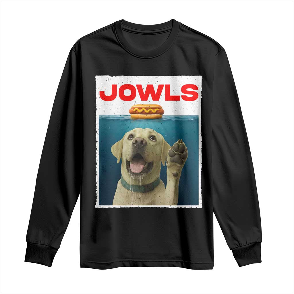 Funny Yellow Lab Jowls Long Sleeve Shirt Labrador Retriever Lover Gift TS12 Black Print Your Wear
