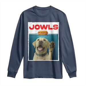 Funny Yellow Lab Jowls Long Sleeve Shirt Labrador Retriever Lover Gift TS12 Navy Print Your Wear