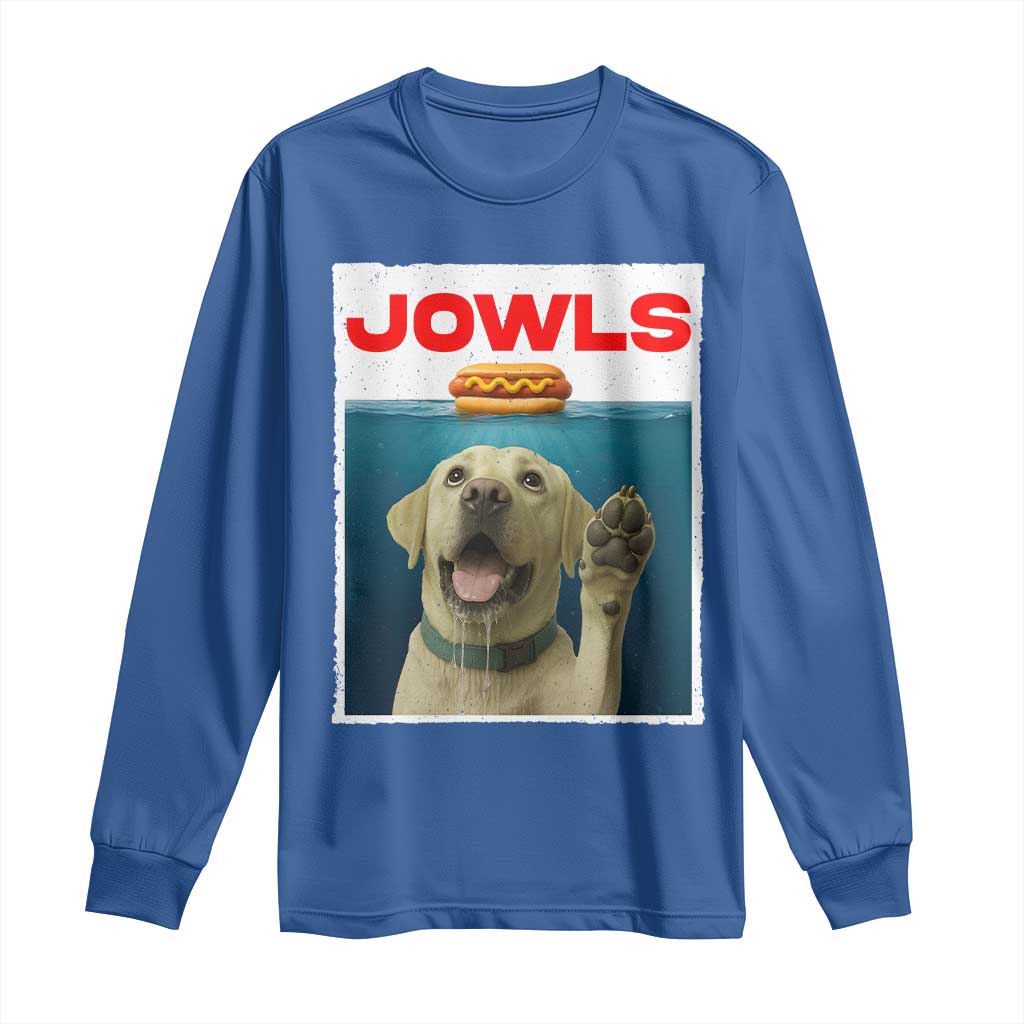 Funny Yellow Lab Jowls Long Sleeve Shirt Labrador Retriever Lover Gift TS12 Royal Blue Print Your Wear