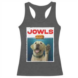 Funny Yellow Lab Jowls Racerback Tank Top Labrador Retriever Lover Gift TS12 Dark Heather Print Your Wear