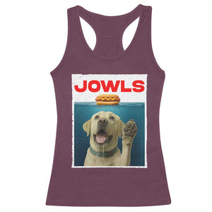 Funny Yellow Lab Jowls Racerback Tank Top Labrador Retriever Lover Gift TS12 Maroon Print Your Wear