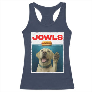 Funny Yellow Lab Jowls Racerback Tank Top Labrador Retriever Lover Gift TS12 Navy Print Your Wear