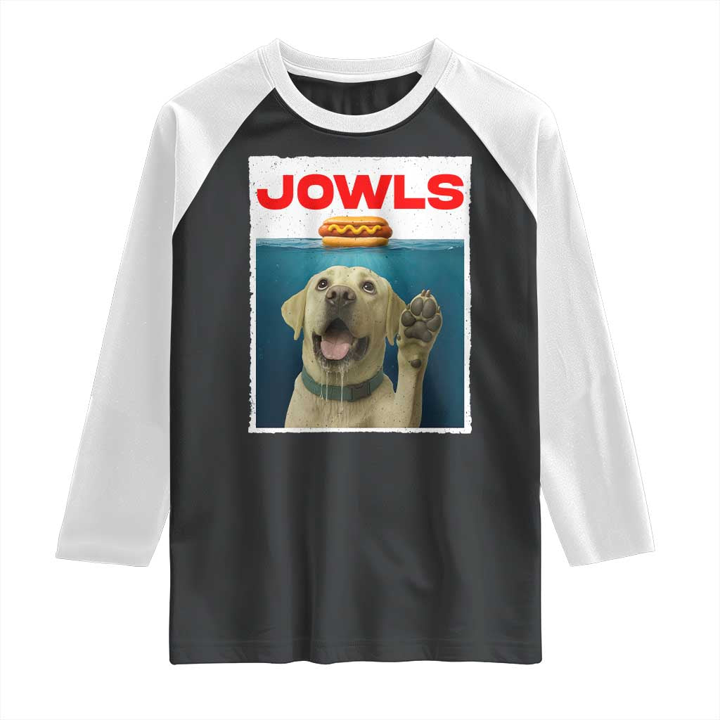 Funny Yellow Lab Jowls Raglan Shirt Labrador Retriever Lover Gift TS12 Black White Print Your Wear