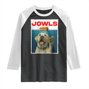 Funny Yellow Lab Jowls Raglan Shirt Labrador Retriever Lover Gift TS12 Black White Print Your Wear