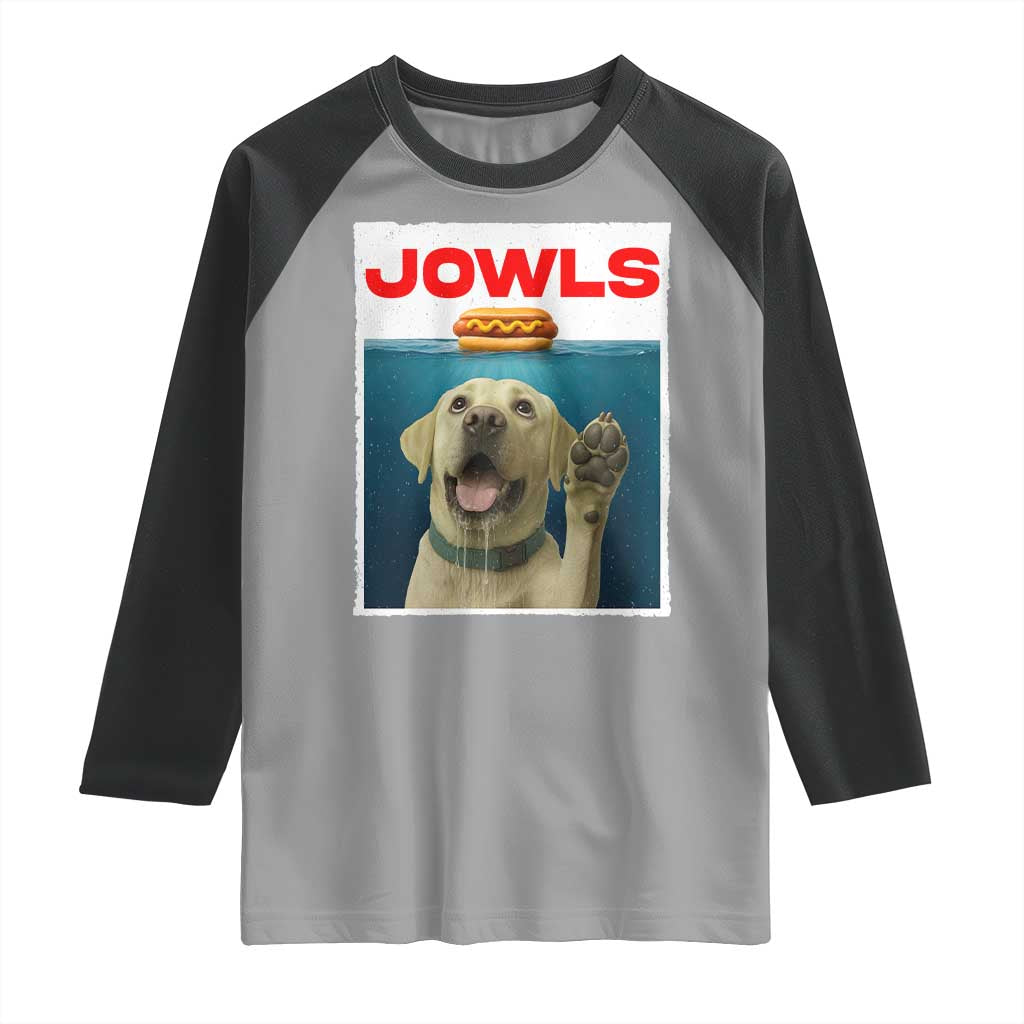 Funny Yellow Lab Jowls Raglan Shirt Labrador Retriever Lover Gift TS12 Sport Gray Black Print Your Wear