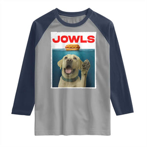 Funny Yellow Lab Jowls Raglan Shirt Labrador Retriever Lover Gift TS12 Sport Gray Navy Print Your Wear