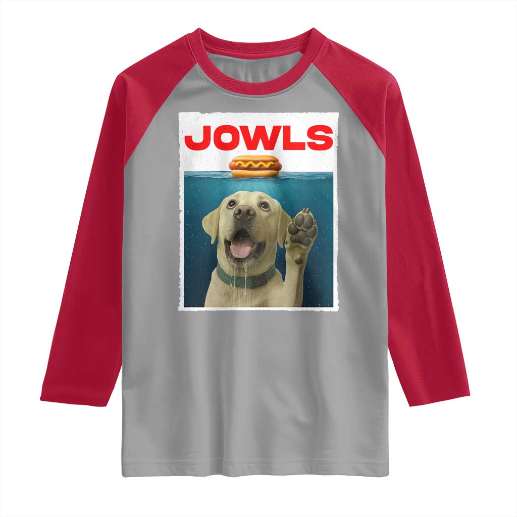 Funny Yellow Lab Jowls Raglan Shirt Labrador Retriever Lover Gift TS12 Sport Gray Red Print Your Wear