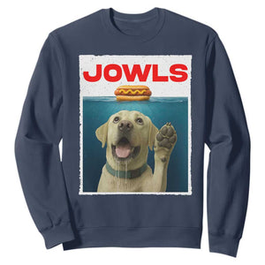 Funny Yellow Lab Jowls Sweatshirt Labrador Retriever Lover Gift TS12 Navy Print Your Wear