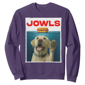 Funny Yellow Lab Jowls Sweatshirt Labrador Retriever Lover Gift TS12 Purple Print Your Wear