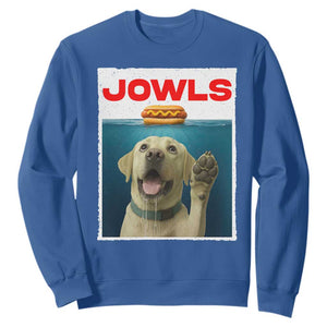 Funny Yellow Lab Jowls Sweatshirt Labrador Retriever Lover Gift TS12 Royal Blue Print Your Wear