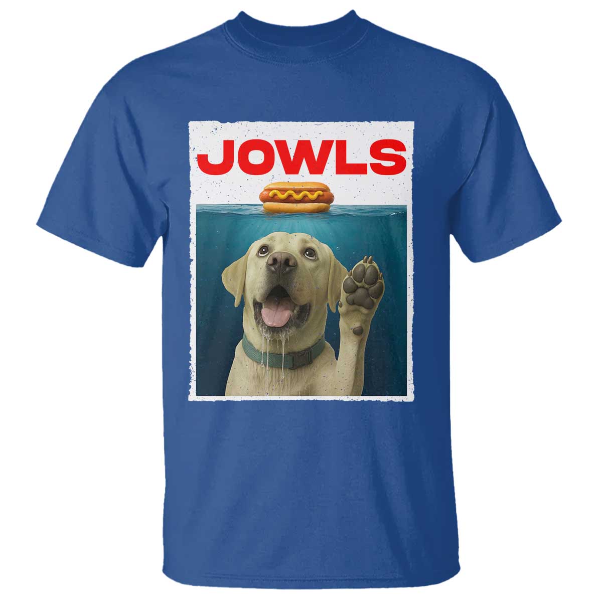 Funny Yellow Lab Jowls T Shirt Labrador Retriever Lover Gift TS12 Royal Blue Print Your Wear