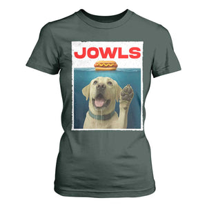 Funny Yellow Lab Jowls T Shirt For Women Labrador Retriever Lover Gift TS12 Dark Forest Green Print Your Wear