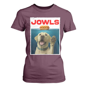 Funny Yellow Lab Jowls T Shirt For Women Labrador Retriever Lover Gift TS12 Maroon Print Your Wear