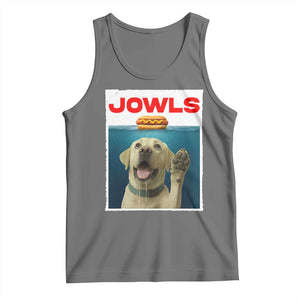 Funny Yellow Lab Jowls Tank Top Labrador Retriever Lover Gift TS12 Black Heather Print Your Wear