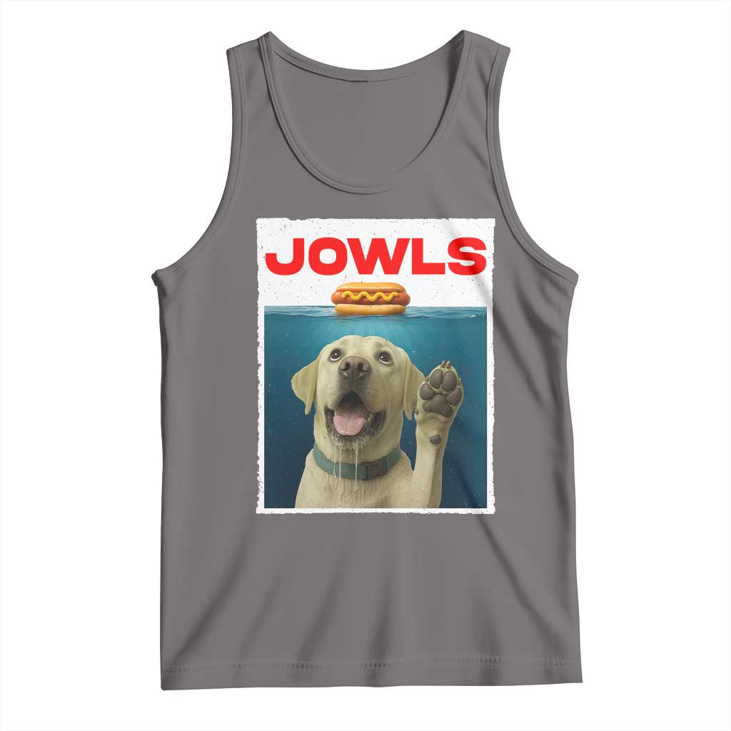 Funny Yellow Lab Jowls Tank Top Labrador Retriever Lover Gift TS12 Deep Heather Print Your Wear