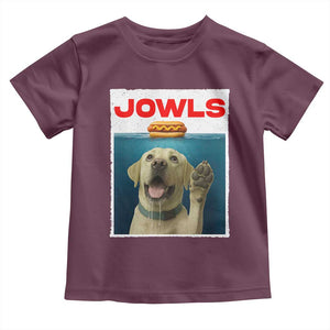Funny Yellow Lab Jowls Toddler T Shirt Labrador Retriever Lover Gift TS12 Maroon Print Your Wear