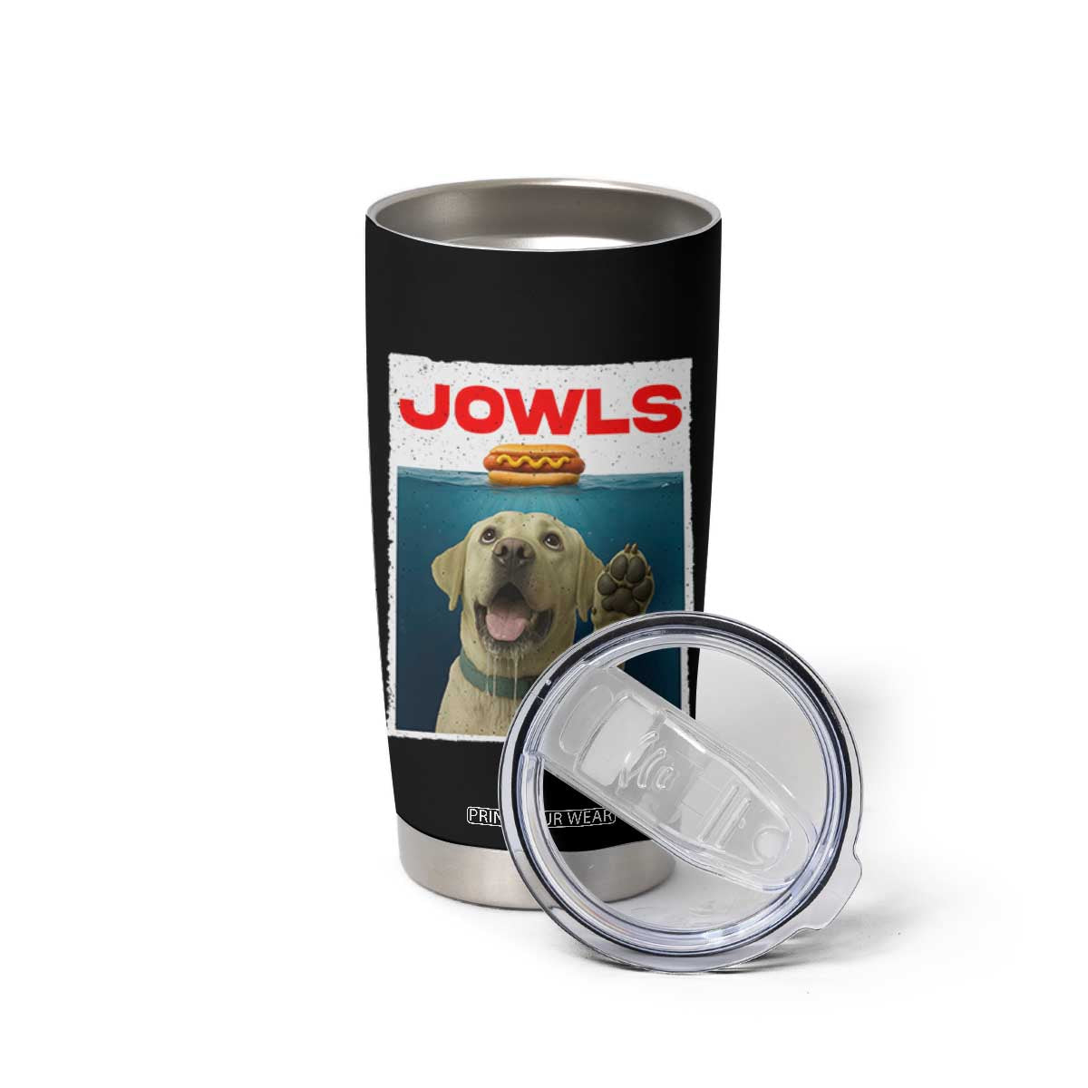 Funny Yellow Lab Jowls Tumbler Cup Labrador Retriever Lover Gift TS12 Print Your Wear