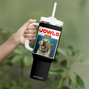 Funny Yellow Lab Jowls Tumbler With Handle Labrador Retriever Lover Gift TS12 Print Your Wear