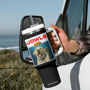Funny Yellow Lab Jowls Tumbler With Handle Labrador Retriever Lover Gift TS12 Print Your Wear