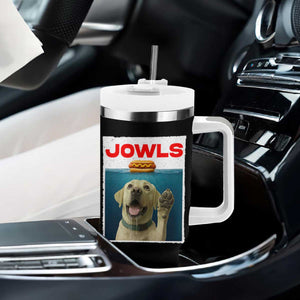 Funny Yellow Lab Jowls Tumbler With Handle Labrador Retriever Lover Gift TS12 Print Your Wear