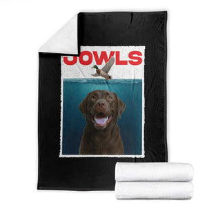 Chocolate Labrador Retriever Throw Blanket Funny Jowls Horror Dog Poster TS12 Black Print Your Wear