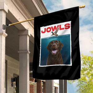 Chocolate Labrador Retriever Garden Flag Funny Jowls Horror Dog Poster TS12 Print Your Wear