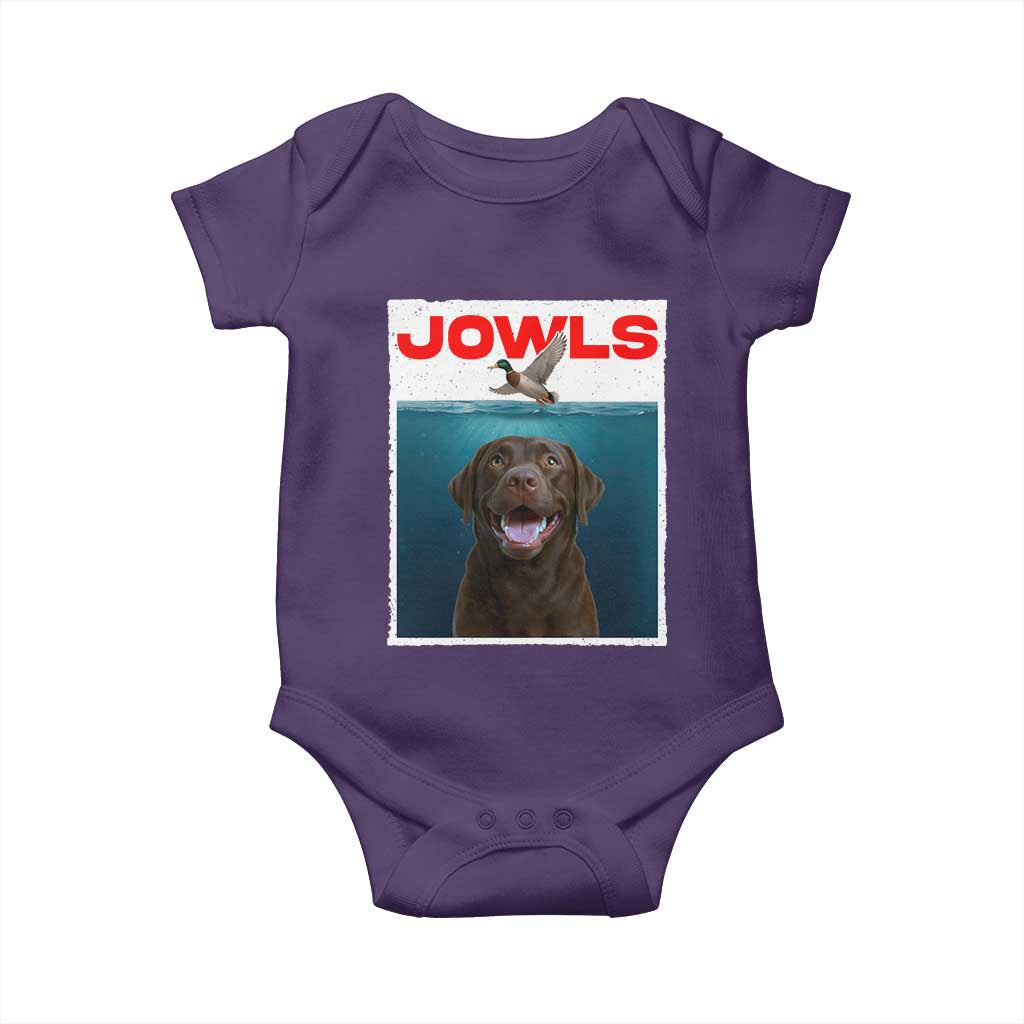 Chocolate Labrador Retriever Baby Onesie Funny Jowls Horror Dog Poster TS12 Purple Print Your Wear