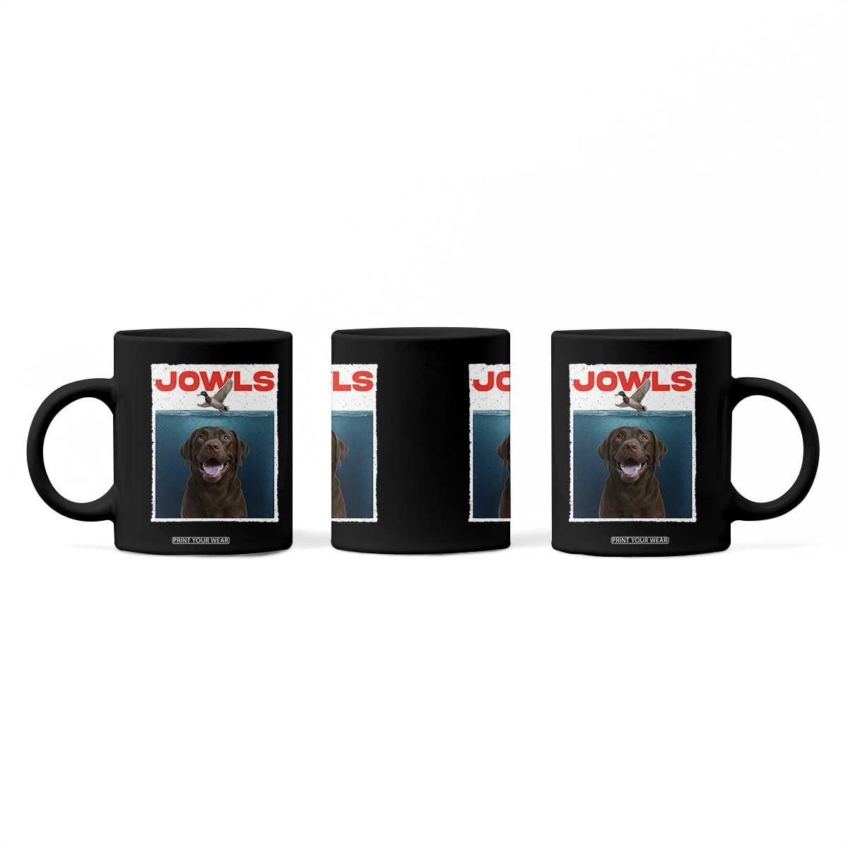 Chocolate Labrador Retriever Coffee Mug Funny Jowls Horror Dog Poster TS12 Print Your Wear