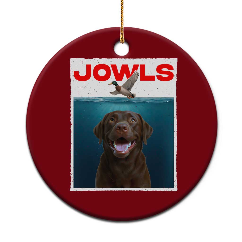 Chocolate Labrador Retriever Ceramic Ornament Funny Jowls Horror Dog Poster TS12 1pc Red Print Your Wear