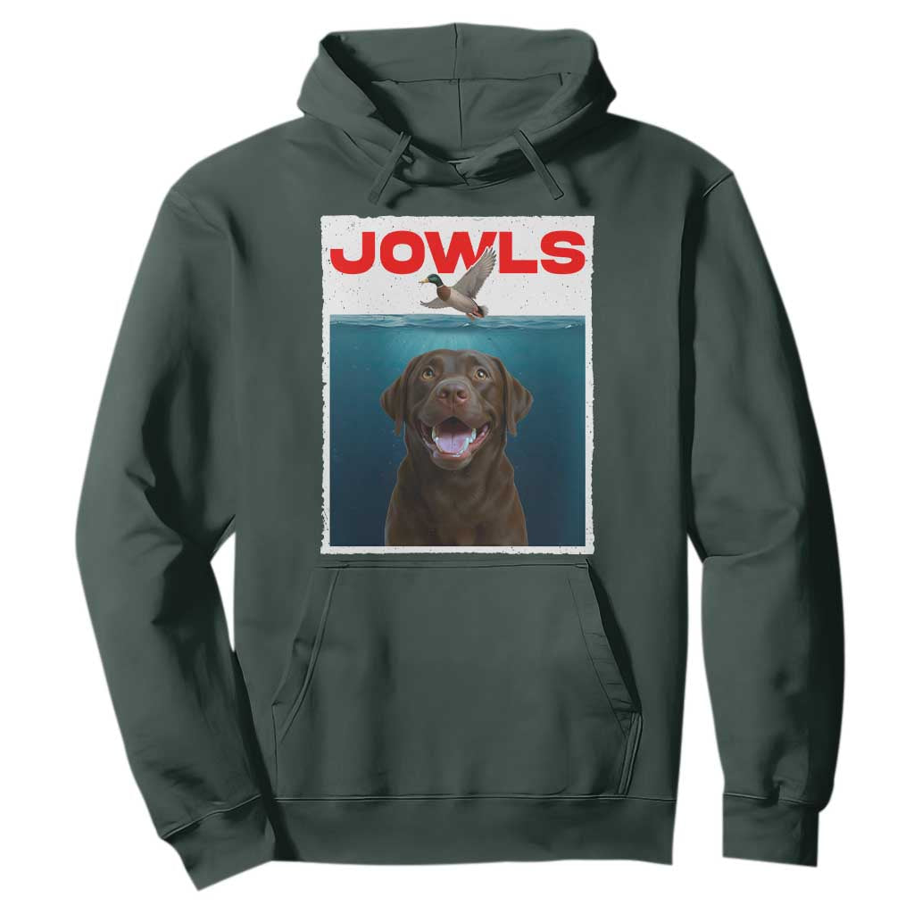 Chocolate Labrador Retriever Hoodie Funny Jowls Horror Dog Poster TS12 Dark Forest Green Print Your Wear