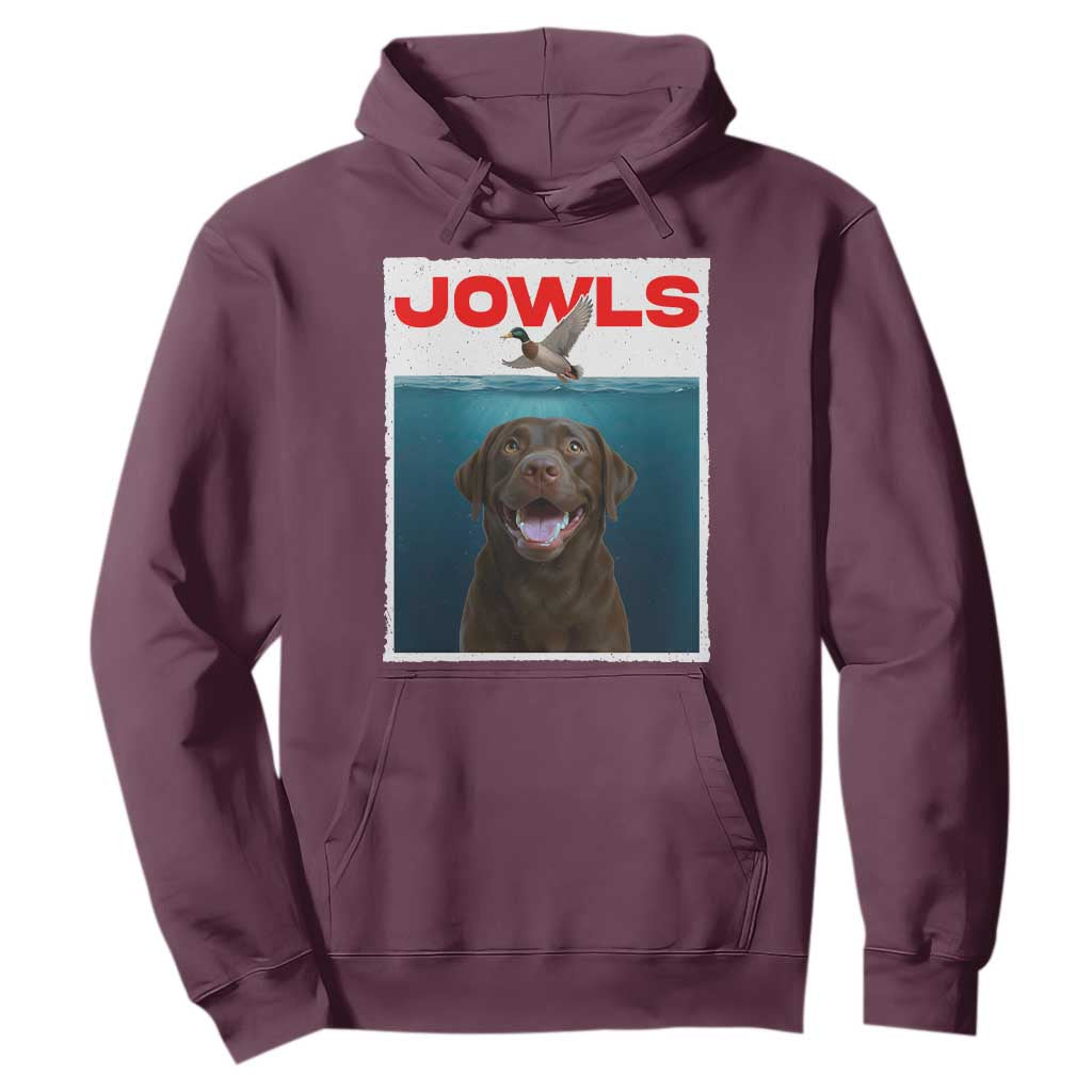 Chocolate Labrador Retriever Hoodie Funny Jowls Horror Dog Poster TS12 Maroon Print Your Wear