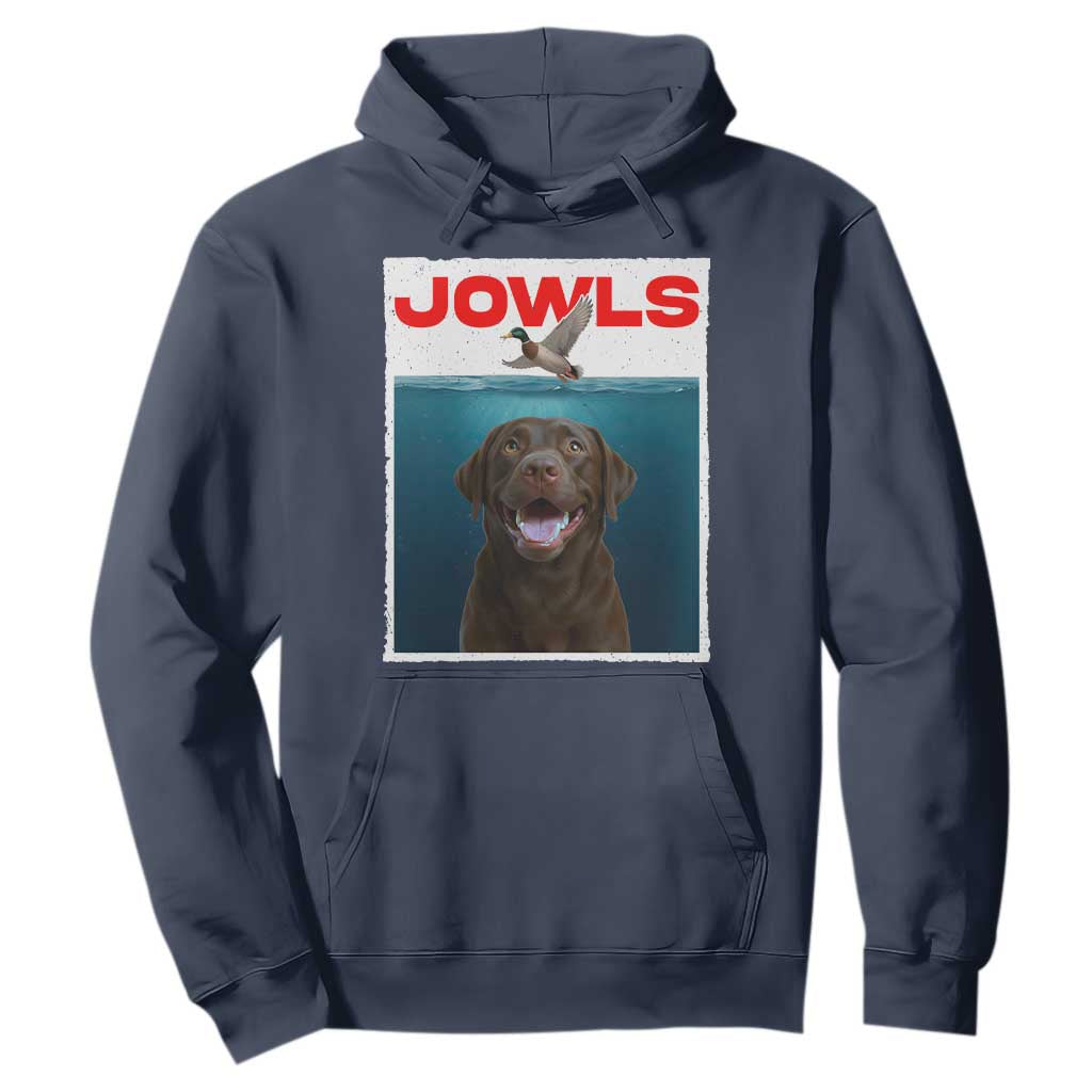 Chocolate Labrador Retriever Hoodie Funny Jowls Horror Dog Poster TS12 Navy Print Your Wear